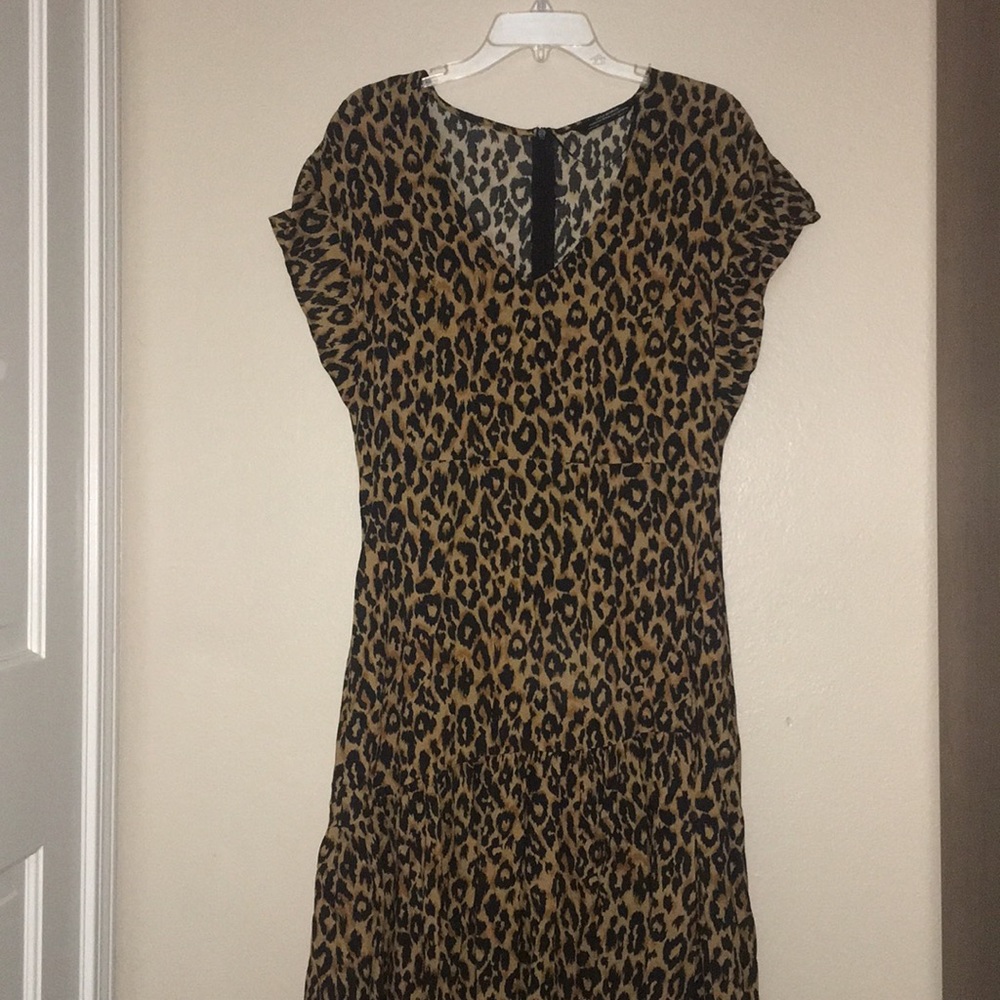 Zara Women Long cheetah print dress